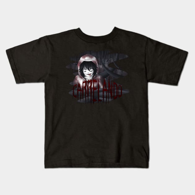 DISEÑO JEFF THE KILLER Kids T-Shirt by Carrelando